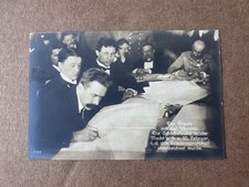 1918 Ukraine Brest Litovsk Treaty Signing Postcard Unused picture