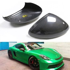 For Porsche 718 Boxster Cayman 2016-2023 Real Dry Carbon Fiber Side Mirror Cover picture