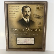 Orville Wright Signed 1924 Mabel Beck Check | Museum-Quality Framed & Certified picture