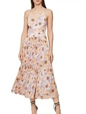 NEW REISS Corinne Pleated Floral Dress Size 4 picture