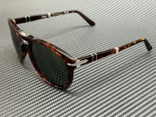 PERSOL PO0714 24 31 Havana Green Square Rectangle Men's Sunglasses 54 mm picture