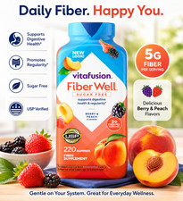 Vitafusion Fiber Well Sugar Free Gummies 220 Count Berry & Peach 2027/11 picture