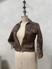 AMAZING 1940s/50s Fringe Leather Western Jacket US Made Gorgeous Thrash & Patina picture