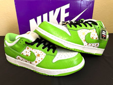 Nike SB Dunk Low Supreme Mean Green/White Star Print Skate Shoes US 13 Medium D picture