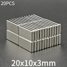 10/20pcs Super Strong Block Fridge Magnets Rare Earth Neodymium 20mm X 10mm X 3m picture