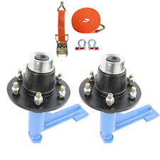 2-Pack 8800lbs Shipping Container Wheels 6-Lug Kit Heavy Ship Container Axles picture