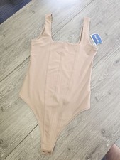 NWT Abercrombie & Fitch Soft A&F Collection Nude Bodysuit M picture