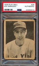 1939 Play Ball #26 Joe DiMagigo Rookie PSA Authentic HOF Vintage Baseball Card picture