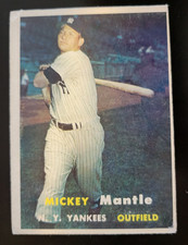 1957 TOPPS MICKEY MANTLE #95-NY YANKEES HOFer PSA CERT #161026891 MINSIZERQ picture