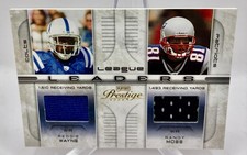 2008 Playoff Prestige - League Leaders Randy Moss, Reggie Wayne #LL-11 /250 picture