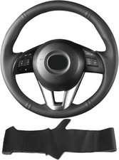 Hand Sewn Microfiber Leather Steering Wheel Cover for Mazda 3 2014-2016, Mazda 6 picture