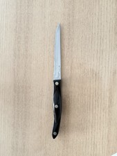 Cutco 1721 KE Serrated Classic Utility Knife Brown Handle Vintage USA Kitchen  picture