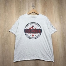 Columbia-sportswear Men's White and Grey T-shirt picture