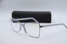 NEW ANDY WOLF HUNT COL. E IVORY BLUE GUNMETAL AUTHENTIC FRAMES EYEGLASSES 56-15 picture