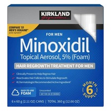 Kirkland Signature Hair Regrowth 5% Minoxidil FOAM for Men - 6 Month Supply picture