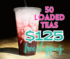 Loaded Tea Kit BULK PACK OF 50 Flavored Sugar Free High Energy and Caffeine picture
