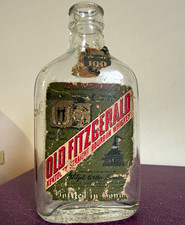 1941 Old Fitzgerald Stitzel Weller Empty 1/10 Pint Flask Bottle Pappy Era picture