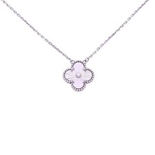 18k White Gold Alhambra Guilloché Necklace by Van Cleef & Arpels picture
