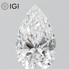 0.75 Ct Pear Cut IGI Certified Lab Grown CVD Diamond F Color VVS2 Clarity Stone picture
