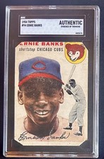 1954 TOPPS #94 ERNIE BANKS ROOKIE CARD SGC AUTHENTIC Rc Chicago Cubs picture