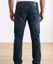 True Religion Velvet Ricky Jeans 36 Blue Corduroy Relaxed Flap Pocket Y2K Grunge picture