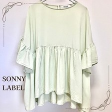 URBAN RESEARCH Sonny Label Mint Green Tiered Ruffle Blouse Tunic F A-017 picture