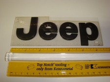 Jeep emblem badge Hood Emblem 2011 -2018 Granite Gray/ Black oem picture