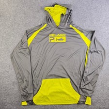 Pelagic Sun Hoodie Mens XL Gray Yellow Logo Performance Fishing Shirt picture
