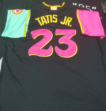 Fernando Tatis Jr. #23 SD Padres City Connect Black Cool Base Stitched Jersey. picture