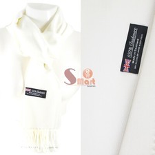 Winter Unisex 100% Cashmere Plaid Scotland Made Solid Striped Scarves Wool Scarf picture