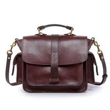 OLD TREND Women's Genuine Leather Valley Breeze Crossbody Bag Brown Gold picture