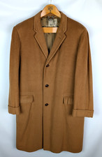 100% VICUNA Men's Vintage Vaughnguard Topcoat Coat Sz XL / 46R picture