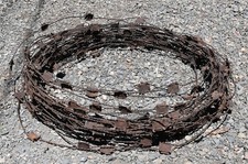 Authentic Antique 1883 John Stubbe Plate Barbed Wire Samples - U Choose Length picture