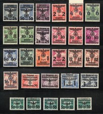 Poland Post Osten variety 1940 Mi 14-39 (23-23 I )(33 I-33 II) Sc N30-N55 WW2 ** picture