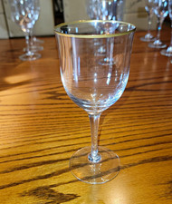 Vintage Noritake TROY Crystal Water Goblets Gold Rim Box of 4 – 2 Sets Available picture