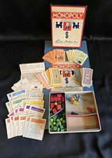Vintage 1946 Monopoly Game Complete Post-WWII Metal Wood Token Variant w/ Rules picture