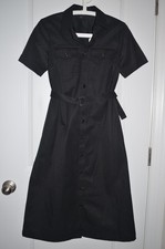 NWT $395 Theory MTRY Button Front Collared Shirt Dress Midi Safari 00 picture