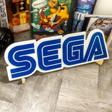 🌀 SEGA Logo Sign – CNC Engraved Wood Wall Art | Retro Gaming Display Decor picture