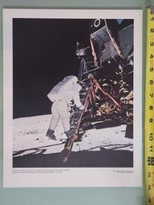 Vintage NASA Apollo 11 Buzz Aldrin Moon Landing Lithograph 1979 picture