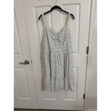 Torrid Size 2 Blue Floral Open Tie Back Tiered Midi Dress Pockets picture