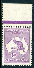 Australia 1929 Kangaroo 9p Violet Roo Die 2 SG #108a MNH T761 picture