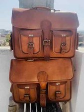 Upgrade Refined Bags Side Pouch Panniers 15 Inch Largest 3 Bags Goat Leather picture
