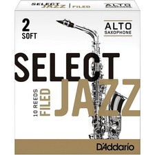 D'Addario Woodwinds Select Jazz Filed Alto Sax Reeds Strength 2 Soft Box of 10 picture