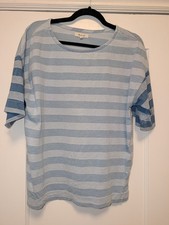 Madewell Light Blue Striped Shirt Womens Medium Boxy Fit picture