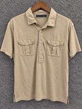 RARE Vintage Polo Ralph Lauren Polo Shirt Mens L Rugby Double Flap Pockets USA picture