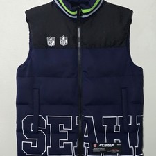 Seattle Seahawks Off Season NFL Team Puffer Vest Men's XS Women's S NWT picture