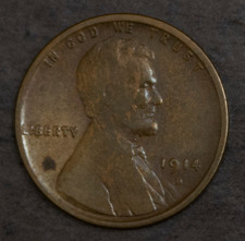 1914 D Lincoln Wheat Cent Choice Fine Obverse Spot...............7060 picture