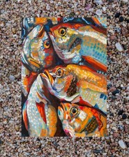 ACEO Art Card PRINT of Hand Painted & Signed Acrylic Original 3.5inx2.5in picture
