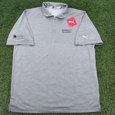 NWT Puma Golf Shirt Men Large Gray Short Sleeve Performance Stretch Golf picture