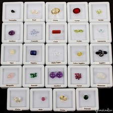 70 Pcs Estate Genuine Semi Precious Loose Gemstone Lot Collection 200$ Plus Retl picture